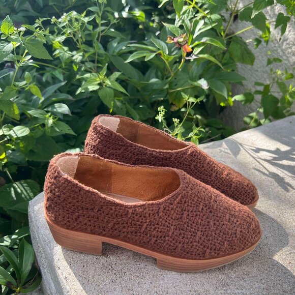 Beklina Aya Crochet Platform in Cocoa - Picture 1 of 4